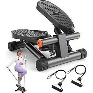 Niceday Mini Stair Stepper w/ Resistance Bands & LCD Monitor $34.44 + Free Shipping w/ Prime or on $35+