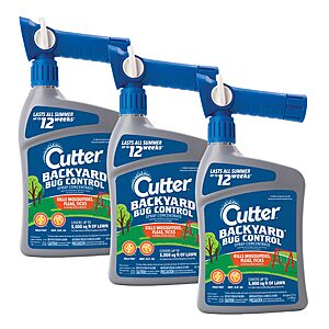 Cutter Backyard Bug Control Spray Concentrate (3 Pack), Kills Mosquitoes, Fleas & Listed Ants, 32 fl Ounce $23.52
