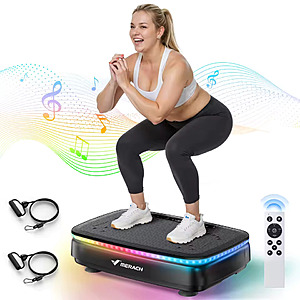 MERACH Vibration Plate Exercise Machine w/bands, remote control; free S&H $48.11