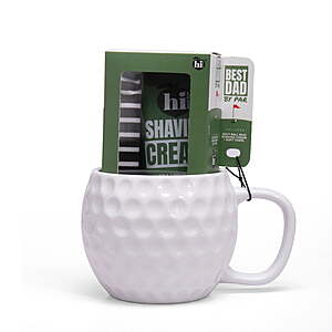 Hi Peach Layne Father's Day Gift Set w/ Golf Ball Coffee Mug, 2.5-oz Shaving Cream, & Soft Towel $5 + Free S&H w/ Walmart+ or on $35+