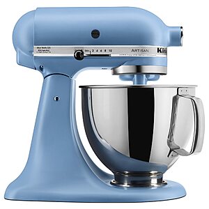 KitchenAid Artisan Series 5 Quart Tilt Head Stand Mixer with Pouring Shield KSM150PS, Blue Velvet $379