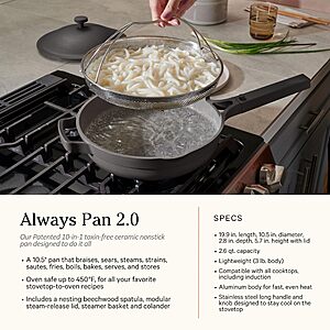 Our Place Cookware Set - 13-Piece Kit Including the Always Pan, Perfect Pot and Spatulas | Multifunctional, Toxin-Free Nonstick Oven, Stove, Induction Compatible | Steam $284