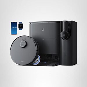 ECOVACS DEEBOT T30S Combo Robot Vacuum and Mop, All-in-One Cleaning Hub, 11000Pa $449