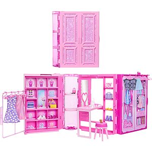 3' Barbie Dream Closet Toy Playset w/ Clothes & Accessories $25 + Free Shipping w/ Prime or on $35+