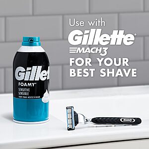 $13.68 or less S&S Amazon Gillette Foamy Shaving Cream, Sensitive Skin, 11 Ounce (Pack of 12)  ($1.14 per can)
