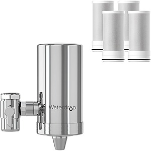 Waterdrop FC-06 Stainless Steel Sink Faucet Water Filter for Chlorine + 4x Filters $42.84 + Free Shipping