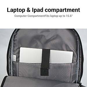 $24.69 ac FS Walmart+ by Smicure Travel carry on Backpack Laptop Business 19 Inch Business Anti Theft Slim Sturdy College School Computer Bag.Black