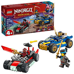 111-Piece LEGO NINJAGO Rogue vs. Drix Race Car Duel Building Toy $19.59 + Free S&H w/ Walmart+ or on $35+