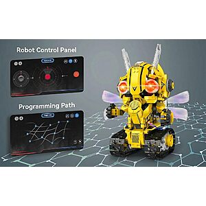 Yerloa 673-Piece 5-in-1 Robot Building Kit w/ App & Remote Control $19.99 + Free Shipping w/ Prime or on $35+