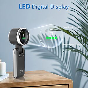 Portable Compact Handheld Fan 3600mAh Rechargeable Mini Fan - $7.55