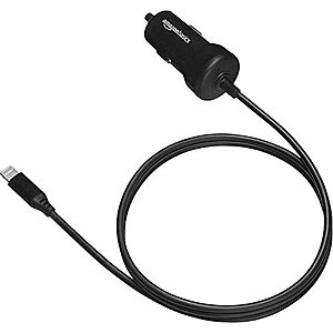 $2.75* | 3' Amazon Basics 12W Lightning Cable Car Charger (5V, 2.4A) at Amazon