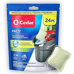 [SnS] $10.87* | 24-Ct O-Cedar PACS Hard Floor Cleaner (Crisp Citrus) at Amazon