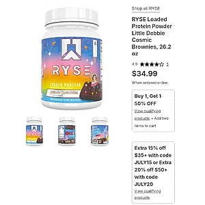 Walgreens: RYSE Loaded Protein (Marshmallow, Cinnamon Cereal &amp; Cosmic Brownie) - As Low As $4 Each When You Buy 2 + Code JULY20