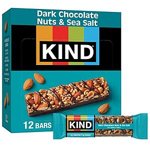 [SnS] $9.48* | 12ct 1.4oz KIND Nut Bars (Dark Chocolate Nuts and Sea Salt) at Amazon