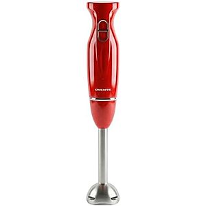 [AC] $11.99* | Ovente 300W Corded Immersion Hand Blender (Red) at Amazon
