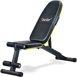Teclor Adjustable Weight Bench w/ 10 Backrest Positions & 700-Pound Capacity $59.98 + Free Shipping