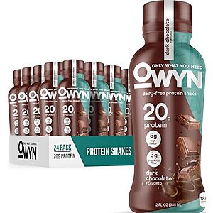 [SnS, AC] $21.29 | 12-Pack 12-Oz OWYN Only What You Need Protein Shake (Chocolate) at Amazon