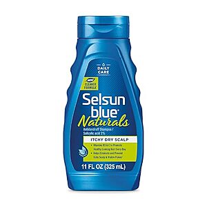[SnS, AC] $4.35 | 11-Oz Selsun Blue Naturals Itchy Dry Scalp Antidandruff Shampoo w/ Vitamins B3 & E at Amazon