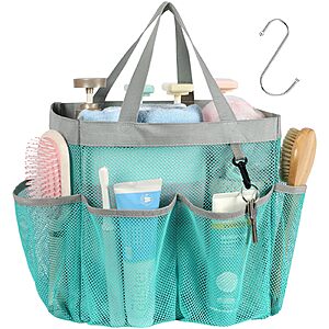 7-Pocket 10" F-color Portable Mesh Shower Bag Caddy w/ 2 handles and S Hook (Mint Green) $5.99 + Free Shipping w/ Prime or on $35+