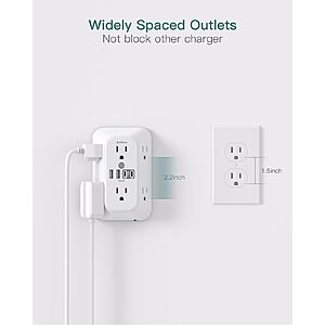 Addtam Surge Protector Outlet Extender 11.99$ for Amazon Prime $11.99
