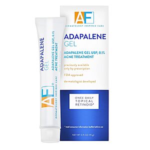 0.5-Ounce AcneFree Adapalene Gel 0.1% Once-Daily Topical Retinoid Acne Treatment $5.58 w/ S&S + Free Shipping w/ Prime or on $35+