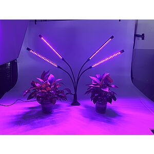 H HNMA HN Full Spectrum 4 Heads LED Plant Grow Light for Indoor Plants $12.93 after coupon