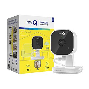 myQ Indoor 2K Wi-Fi Security Camera Gen 2 w/ Night Vision, Motion Detection & 2-Way Audio $14.99 + Free Shipping w/ Prime or on $35+