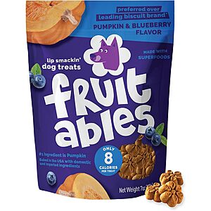 7-Oz Fruitables Pumpkin & Blueberry Dog Treats $2.79 w/ S&S + Free Shipping w/ Prime or on $35+