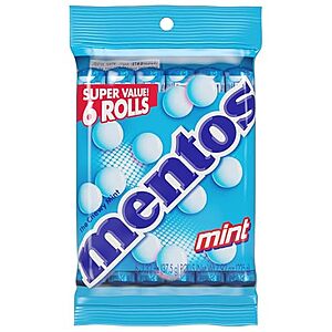 [SnS, AC] $2.75** | 6-Count 1.32-Oz Mentos Chewy Candy Rolls (Mint) at Amazon