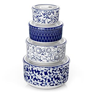4-Pc vancasso Ceramic Serving Bowls w/ Lids (Vintage Blue, Various Sizes) from $36.79 + Free Shipping