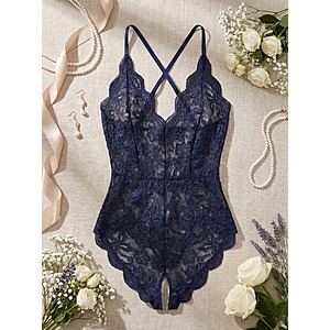 ADOME One Piece Criss Cross Backless Teddy Lingerie (Various Colors) $6 + Free Shipping w/ Prime or orders $35+