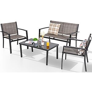 Shintenchi 4 Pieces Patio Furniture(Light Brown) $104.47 + Free S&H at Amazon