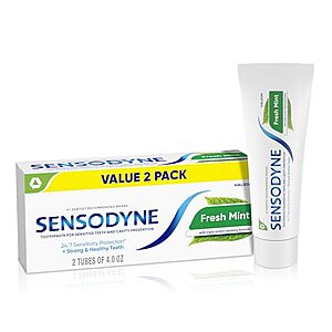 [SnS, AC] $6.86* | 2-Pk 4-Oz Sensodyne Fresh Mint Sensitive Toothpaste at Amazon