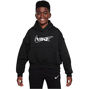 Nike Big Kids' Fleece Oversized Hoodie (Black or Beet) $16.50 + Free Shipping
