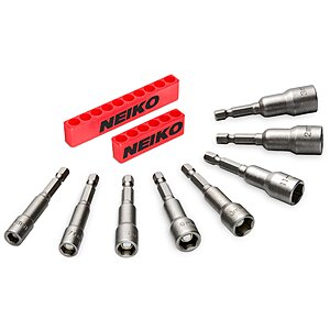 $8.35: 8 Piece NEIKO 10065A 1/4” Hex Shank Magnetic Power Impact Nut Driver Set Sizes (6 to 13 MM) at Amazon