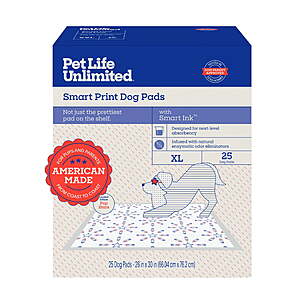 Pet Life Unlimited 4th of July Smart Print Dog Pads, XL, 25ct 44¢ After $4 in WMCB $4.44