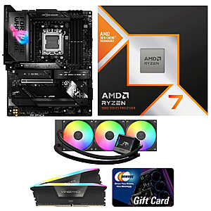 [Bundle] ASUS ROG STRIX X870E-E GAMING WIFI MB + Ryzen 7 9800X3D CPU + 32GB CORSAIR Vengeance RAM + $50 Newegg eGC & Cooler $1180 + Free S/H