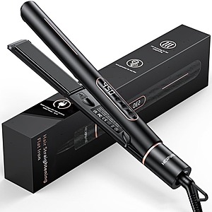 NEXPURE 2-in-1 Hair Straightener and Curler 1" Titanium Floating Plates Flat Iron $15.99 + Free Shipping w/ Walmart+ or $35+