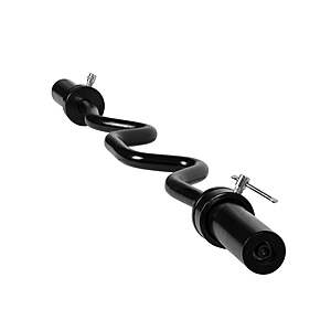 CAP Barbell Solid Steel 48 in. Olympic Super Curl Weight Bar, Black (Fits 2-Inch Weight Plates) $30 @ Walmart