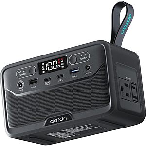 DaranEner R101 Lite 89.6Wh LiFePO4 Portable Power Station w/ 100W AC Outlet & USB-C PD $48.57 + Free Shipping