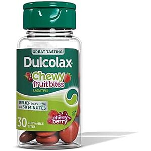 [SnS, AC] $3.79 | 30-Count Dulcolax Saline Fast-Acting Laxative Chewy Fruit Bites (Cherry Berry) at Amazon