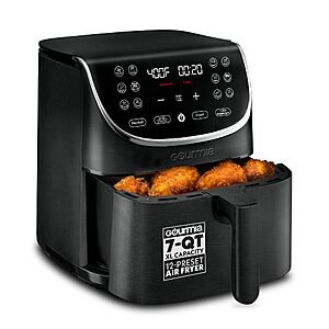 Gourmia Air Fryer 7 Qt Large Capacity with LED Display and 12 One-Touch Presets(Black) $59.99 + Free S&H at Amazon