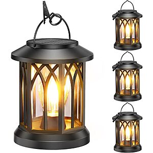 4-Pack WdtPro Outdoor Solar LED Hanging Lanterns $28.79 + Free Shipping w/ Prime or on $35+