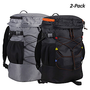 2-PACK: BODHI Pro Cyclone Bungee Travel 34L Backpack (Black & Ash Gray) $25 + Free Shipping