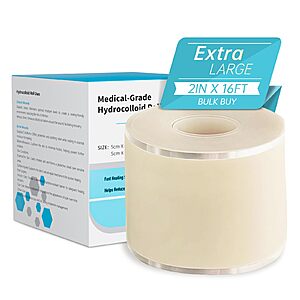 Hydrocolloid Bandage Roll (2in x 16ft, 0.3mm, semi-transparent) - $9.49