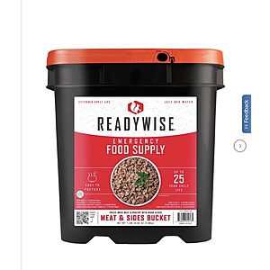 ReadyWise 94 Serving Emergency Protein Bucket (94Total Servings) $99.99 Free Shipping Costco.com