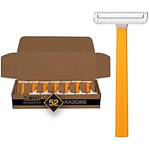 Select Accounts: 52-Count BIC Sensitive Men's Disposable 1-Blade Razors $6.16 w/ S&S + Free Shipping