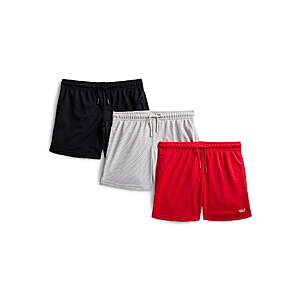Athletic Works Boys Mesh Shorts, 3-Pack, Sizes 4-18 & Husky