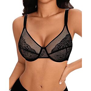 As Fairy 1mm Thin Lace Full Coverage Bras from $7.49 + Free Shipping w/ Prime or orders $35+