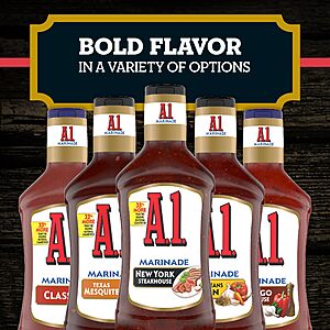 $12.12 S&S Clip Q A.1. Steakhouse New York Marinade (16 oz Bottles, Pack of 6)